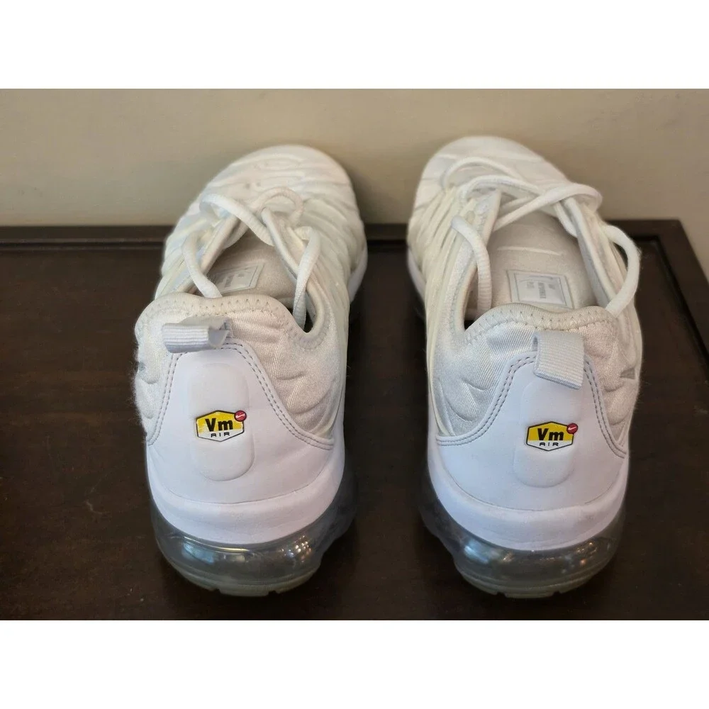 Nike Air VaporMax Plus Triple White Shoes White Pure Platinum Men's Size 9.5